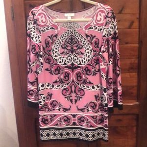Pink patterned light dress/tunic
